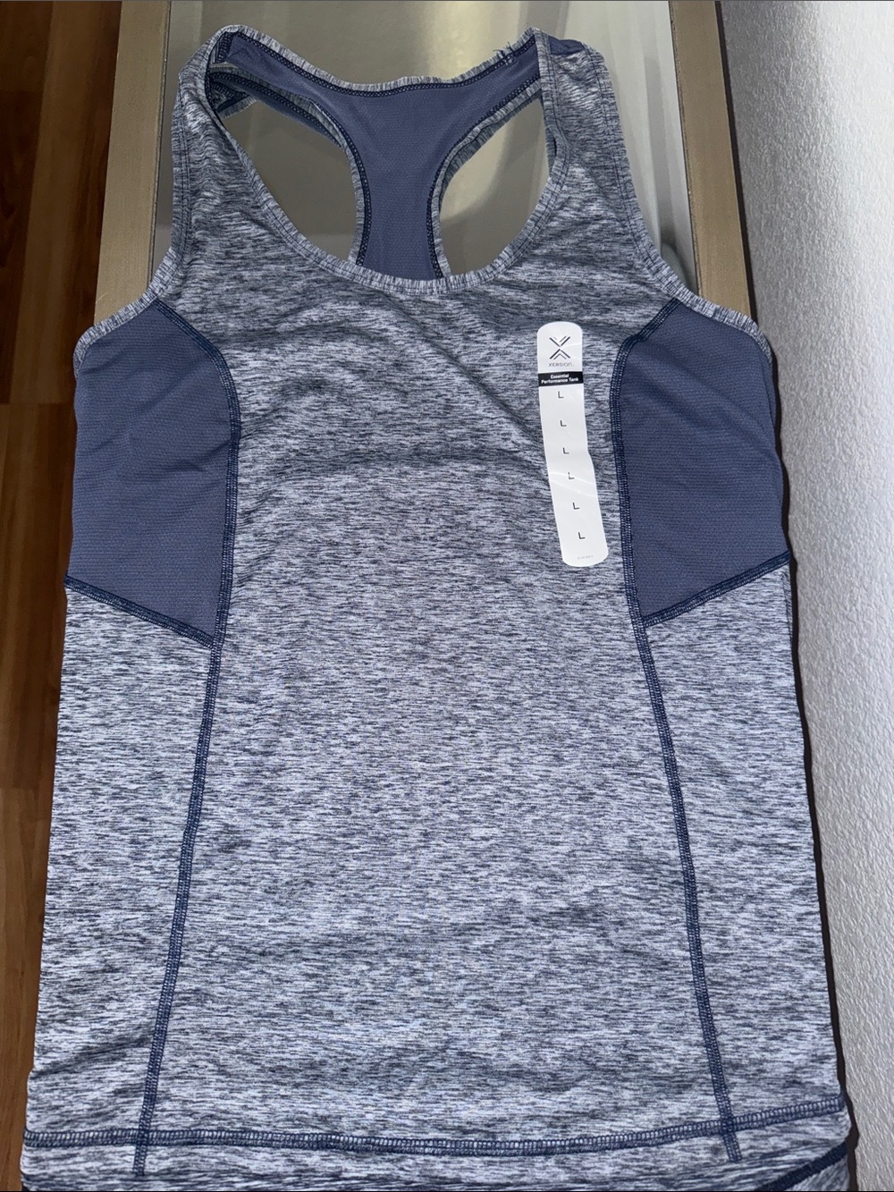 Women’s Xersion Navy Racerback Tank Top